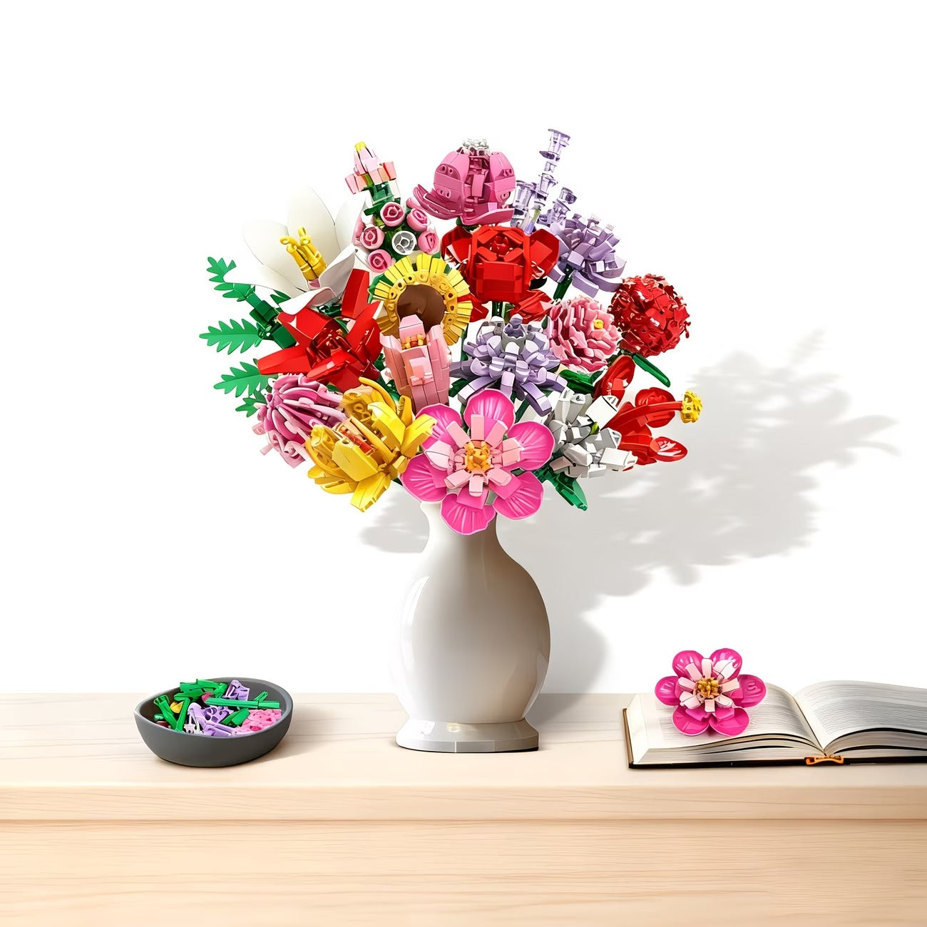 Flower Building Blocks Set For Adults,