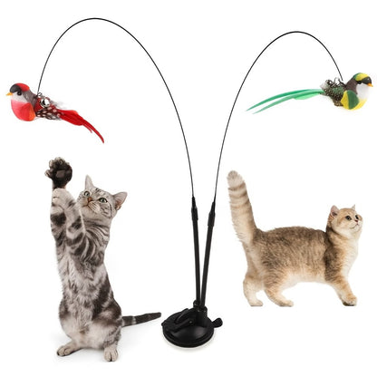 Potaroma Suction Cup Cat Wand Toys, Dual