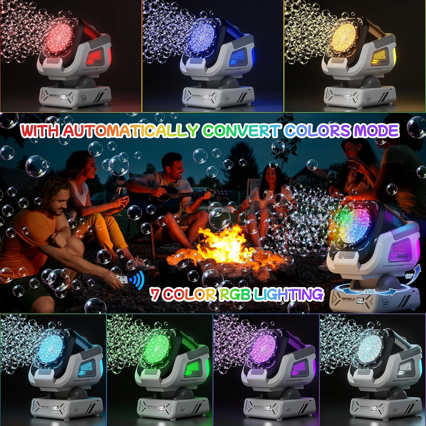 Upgraded Bubble Machine with Remote Control