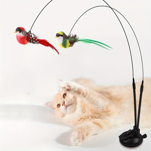 Potaroma Suction Cup Cat Wand Toys, Dual