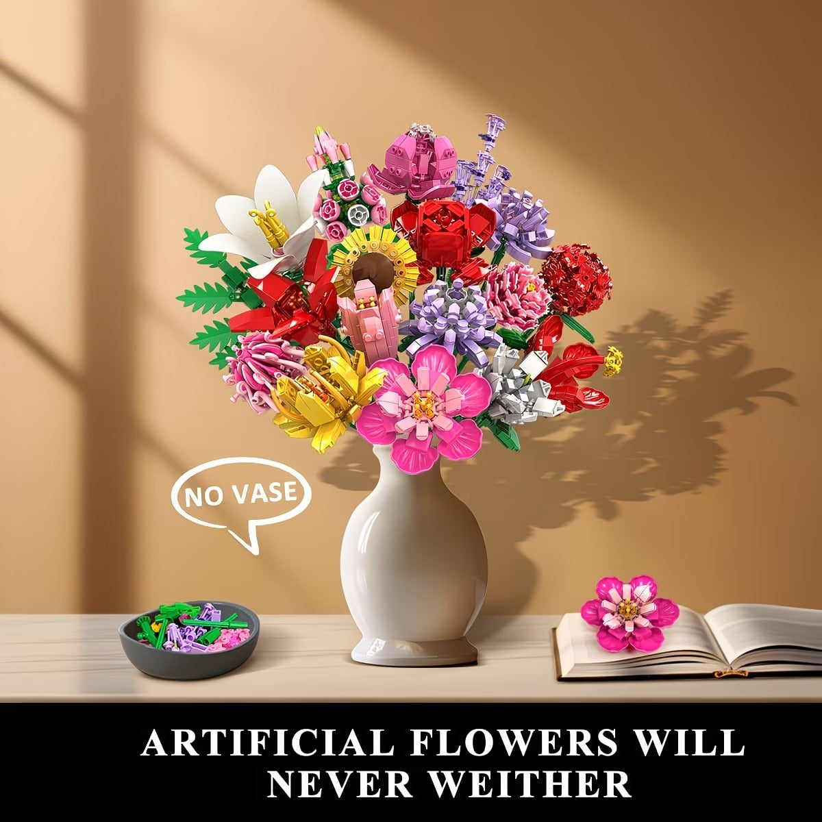 Flower Building Blocks Set For Adults,