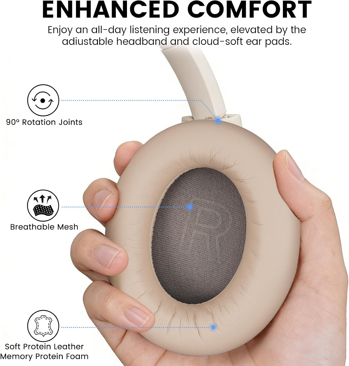 1Mii Y8+ Hybrid Active Noise Cancelling Headphones