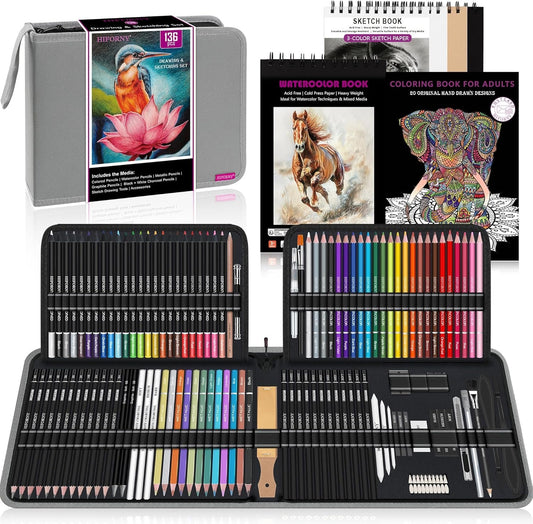 ACHIVER 136 PCS Drawing & Sketching Set