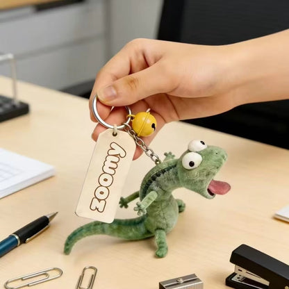 Green Lizard Keychain Cute Doll
