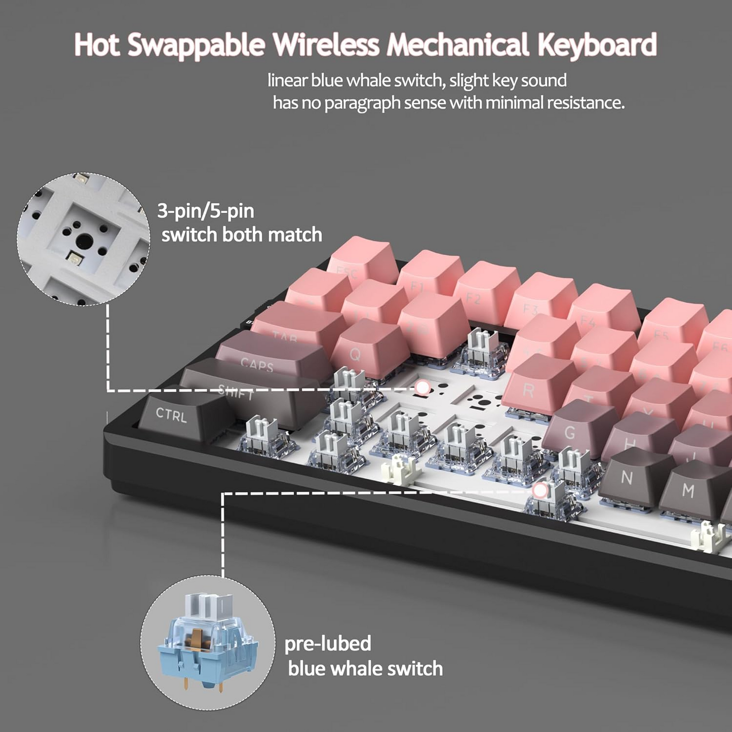 MageGee LIGHT100 Wireless Creamy Keyboard