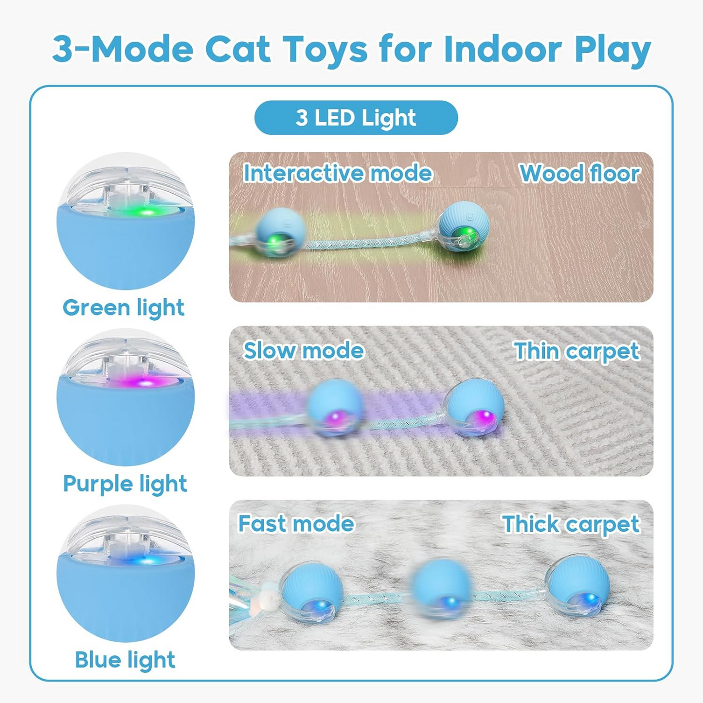 Interactive Cat Toys for Indoor Cats & Dogs